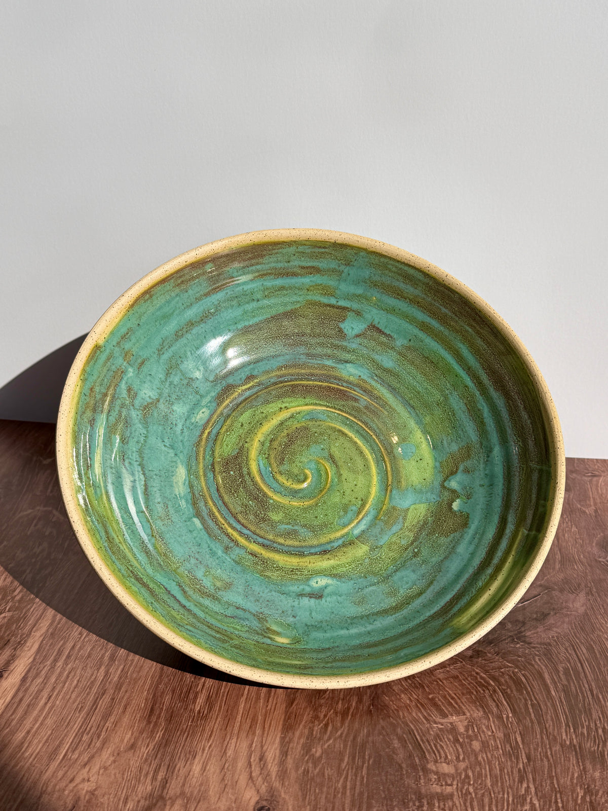 Green-Blue Serving Bowl