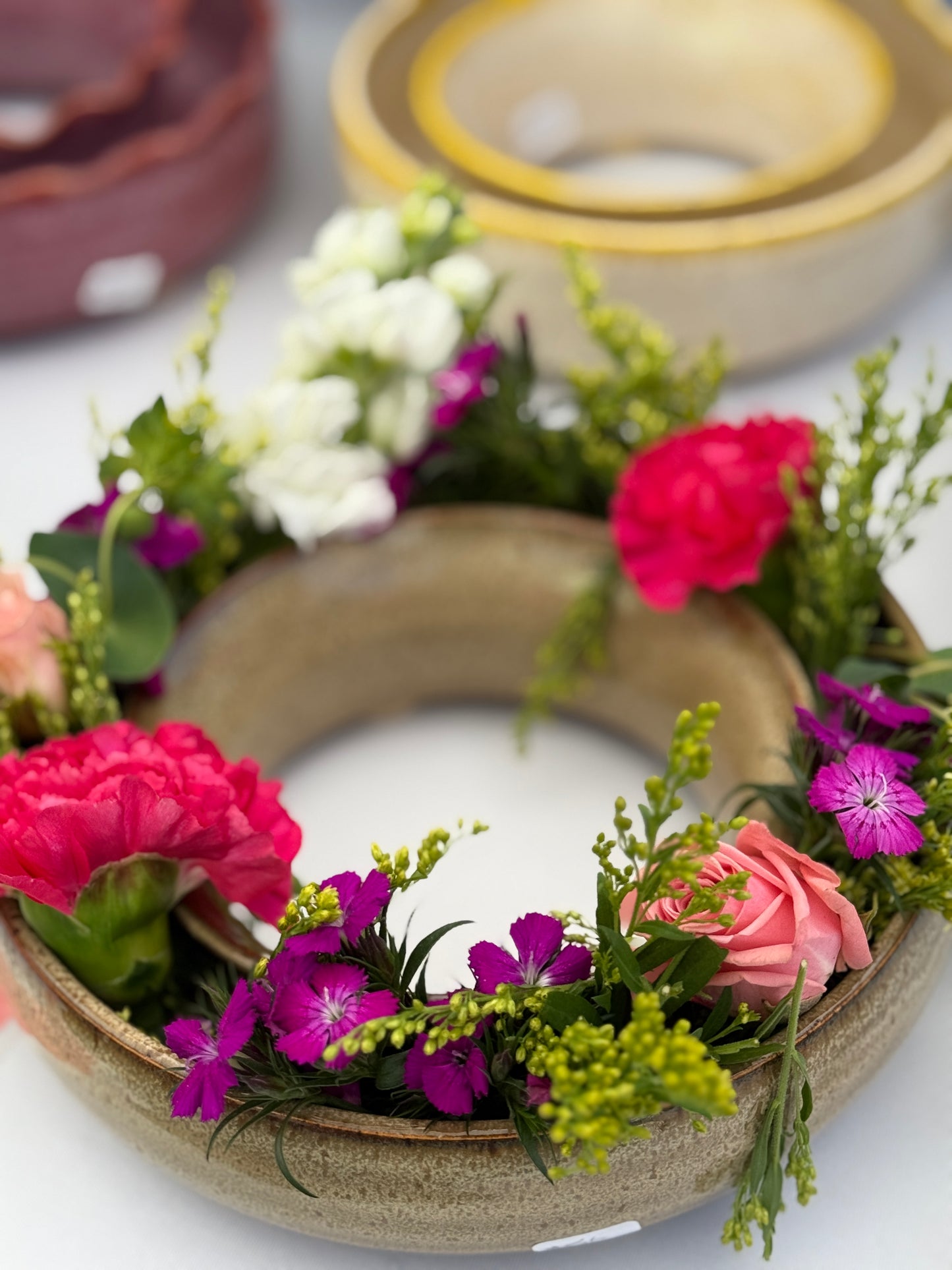 Pansy Ring (low-profile floral vase)
