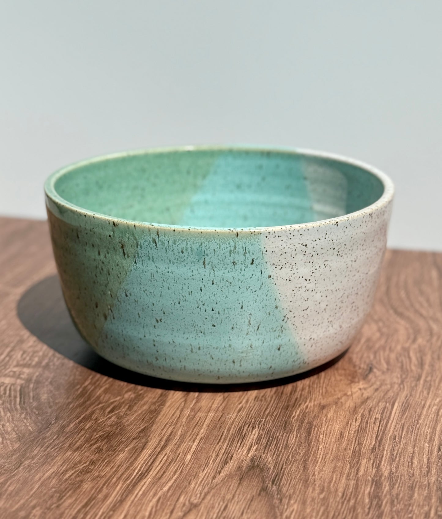 Green & White Large Bowl