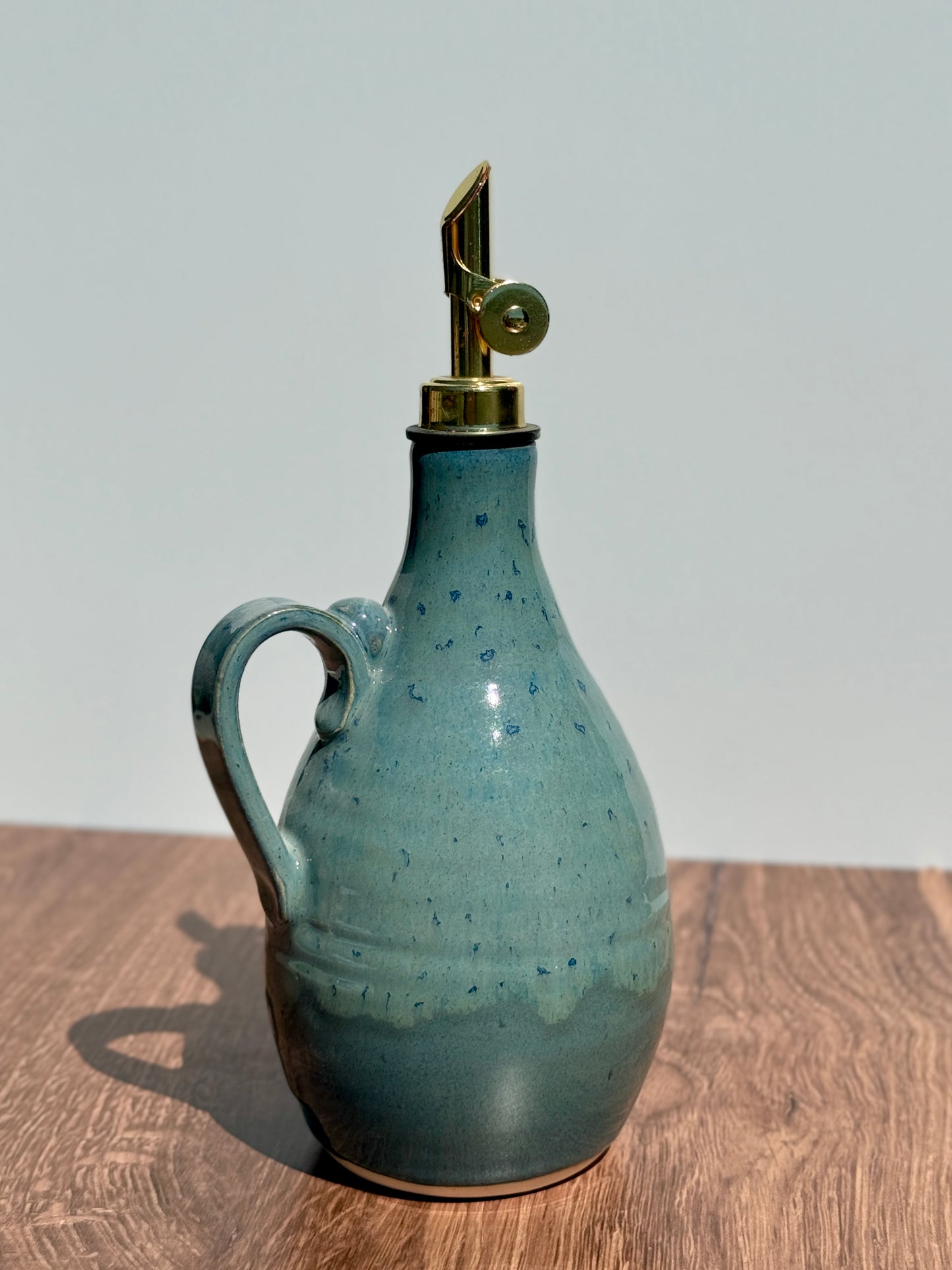 Blue Oil Cruet & Dish Set